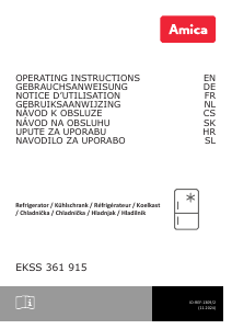 Priročnik Amica EKSX 361 905 Hladilnik