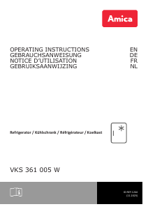 Handleiding Amica VKS 361 005 W Koelkast