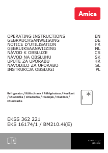 Handleiding Amica EKSS 362 221 Koelkast