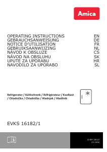 Priročnik Amica EVKS 16182/1 Hladilnik