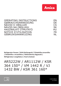 Bedienungsanleitung Amica KSR 364 150 R Kühlschrank