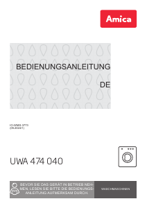 Bedienungsanleitung Amica UWA 474 040 Waschmaschine