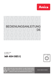Bedienungsanleitung Amica WA 484 085 G Waschmaschine