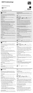 Bedienungsanleitung BORT 104 400 Kniebandage