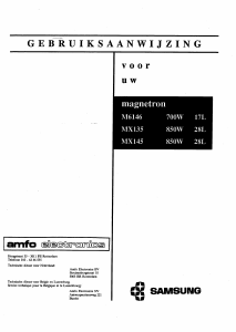 Manual Samsung MX135 Microwave