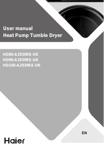 Handleiding Haier HD100-A2939RE-UK Wasdroger