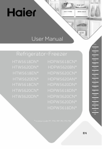 Használati útmutató Haier HTW5618DNPW Hűtő és fagyasztó