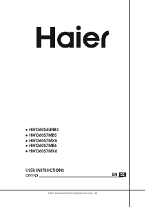 Manual Haier HWO60S4LMB3 Oven