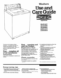 Manual Roper AX5133V Washing Machine