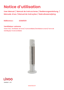 Mode d’emploi Livoo DOM509G Ventilateur