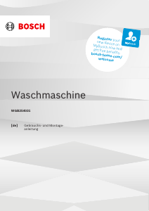 Bedienungsanleitung Bosch WGB254031 Waschmaschine