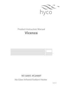 Manual Hyco VC1200T Vicenza Heater