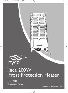 Handleiding Hyco CH200 Inca Kachel