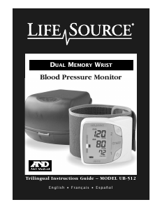 Handleiding LifeSource UB-512 Bloeddrukmeter