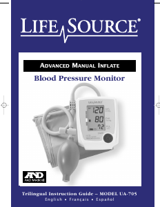 Handleiding LifeSource UA-705 Bloeddrukmeter