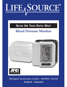 Handleiding LifeSource UB-521 Bloeddrukmeter