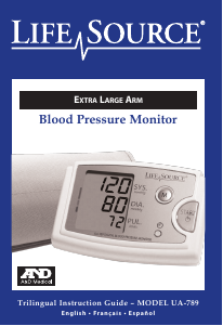 Handleiding LifeSource UA-789 Bloeddrukmeter