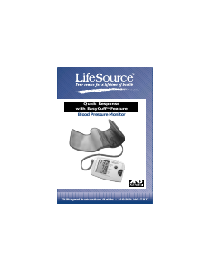 Manual LifeSource UA-787 Blood Pressure Monitor