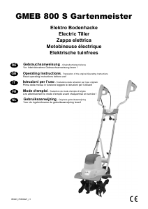 Mode d’emploi Gartenmeister GMEB 800 S Cultivateur