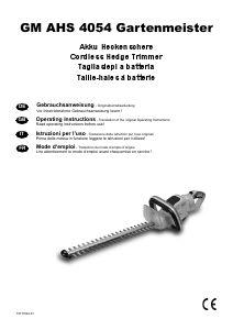 Handleiding Gartenmeister GM AHS 4054 Heggenschaar