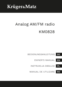 Manual Krüger and Matz KM0828 Alarm Clock Radio