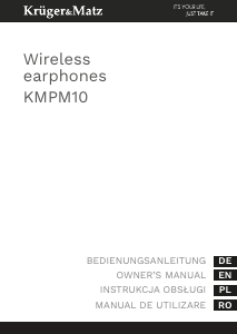 Manual Krüger and Matz KMPM10 Headphone