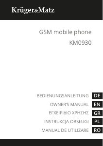 Manual Krüger and Matz KM0930-1 Telefon mobil