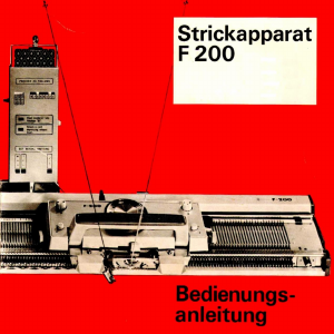 Bedienungsanleitung Passap F 200 Strickmaschine