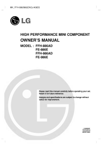 Handleiding LG FFH-886AD Stereoset