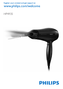 Panduan Philips HP4935 Pengering Rambut