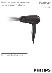 Rokasgrāmata Philips HP4935 Matu žāvētājs