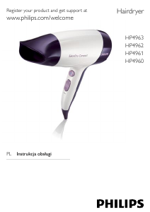 Instrukcja Philips HP4962 Suszarka do włosów