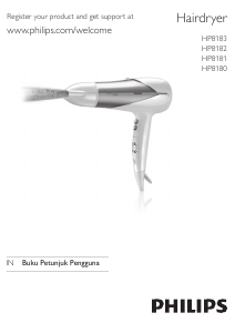 Panduan Philips HP8180 Pengering Rambut