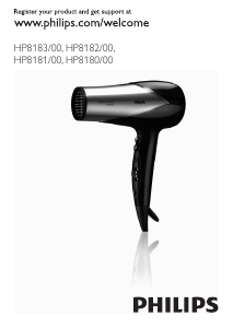 Hướng dẫn sử dụng Philips HP8182 Máy sấy tóc