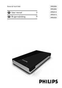Brugsanvisning Philips SPE2010 Harddiskdrev
