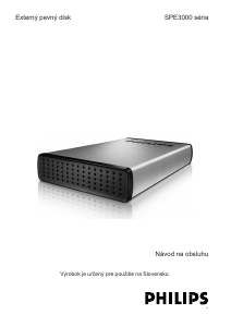 Návod Philips SPE3020CC Pevný disk