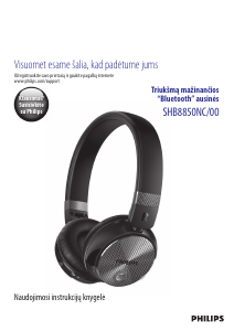 Vadovas Philips SHB8850NC Ausinės