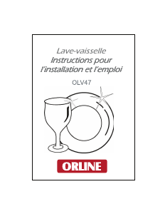 Mode d’emploi Orline OLV47 Lave-vaisselle