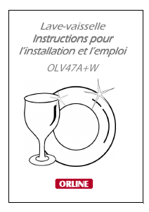 Mode d’emploi Orline OLV47A+W Lave-vaisselle