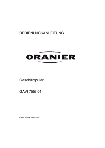 Bedienungsanleitung Oranier GAVI 7553 01 Geschirrspüler