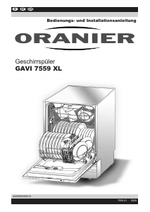 Bedienungsanleitung Oranier GAVI 7559 XL Geschirrspüler