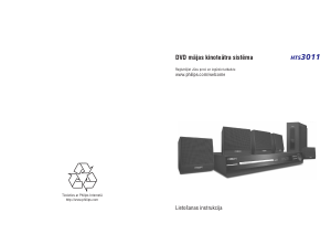 Rokasgrāmata Philips HTS3011 Mājas kinozāles sistēma