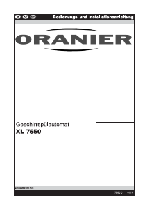 Manual Oranier XL 7550 Dishwasher