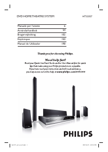 Manuale Philips HTS3357 Sistema home theater