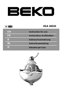 Handleiding BEKO HSA 40520 Vriezer