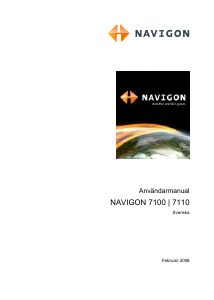 Bruksanvisning NAVIGON 7110 Bilnavigator