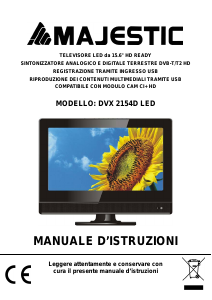 Manuale Majestic DVX 2154D LED televisore