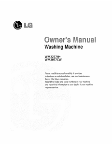 Manual de uso LG WM2277HS Lavadora