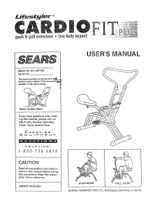 Handleiding Lifestyler Cardio Fit Plus Hometrainer