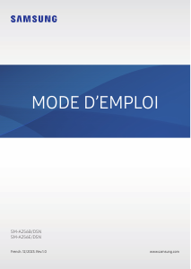 Mode d’emploi Samsung SM-A256B/DSN Galaxy A25 Téléphone portable